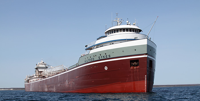 front view of the freighter Wilfred Sykes